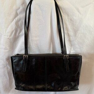 Hobo - The Original Blask Leather Double Handle Shoulder Bag